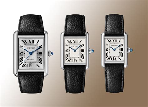 cartier tank watch sizes